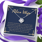 Police Wife 2022-02-21 (Dark Blue) To My Wife (Knot Beauty) Necklace