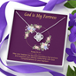 God is My Fortress To My Beautiful Mom (Knot Beauty) Necklace Template