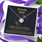 Proverbs 18_10 (Yellow) To My Beautiful Mom (Knot Beauty) Necklace Template