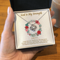 God is My Strength (Baptism W) To My Beautiful Mom (Knot Beauty) Necklace Template