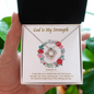 God is My Strength (Baptism W) To My Beautiful Mom (Knot Beauty) Necklace Template