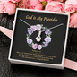 2022-05-19 God is My Provider (Baptism Black) To My Beautiful Mom (Alluring Beauty) Necklace Template