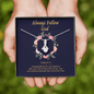 2022-0519 Always Follow God (Blue) To My Beautiful Mom (Alluring Beauty) Necklace Template