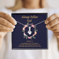 2022-0519 Always Follow God (Blue) To My Beautiful Mom (Alluring Beauty) Necklace Template