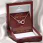 BFF (One True) To My Beautiful Mom (Interlocking Hearts) Necklace