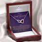 BFF (Great) To My Beautiful Mom (Interlocking Hearts) Necklace