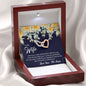 Still Love (Wife) (Navy) 210930a To My Wife (Interlocking Hearts) Necklace