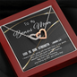 2022-03-14 - 1 - Bonus Mom - Golden Line To My Wife (Interlocking Hearts) Necklace
