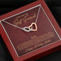 BFF (One True) To My Beautiful Mom (Interlocking Hearts) Necklace