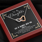 God Is always with you - Daughter To My Wife (Interlocking Hearts) Necklace