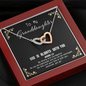God Is always with you - Granddaughter To My Wife (Interlocking Hearts) Necklace
