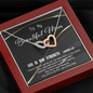 2022-03-14 - 1 - Beautiful Mom - Golden Line To My Wife (Interlocking Hearts) Necklace