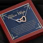Police Wife 2022-02-21 (Dark Blue) To My Wife (Interlocking Hearts) Necklace