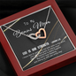 2022-03-14 - 2 - Bonus Mom - Golden Line To My Wife (Interlocking Hearts) Necklace