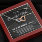 2022-03-14 - 3 - Beautiful Mom - Golden Line To My Wife (Interlocking Hearts) Necklace