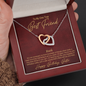 BFF (One True) To My Beautiful Mom (Interlocking Hearts) Necklace
