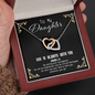 God Is always with you - Daughter To My Wife (Interlocking Hearts) Necklace