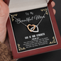 God Is My Strength - Beautiful Mom To My Wife (Interlocking Hearts) Necklace