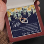 Still Love (Wife) (Navy) 210930d To My Wife (Interlocking Hearts) Necklace