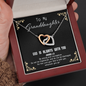 God Is always with you - Granddaughter To My Wife (Interlocking Hearts) Necklace
