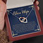 Police Wife 2022-02-21 (Dark Blue) To My Wife (Interlocking Hearts) Necklace