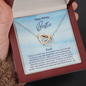 BFF (Blue) To My Beautiful Mom (Interlocking Hearts) Necklace