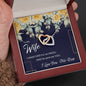 Still Love (Wife) (Navy) 210930c To My Wife (Interlocking Hearts) Necklace