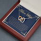 Police Wife 2022-02-21 (Dark Blue) To My Wife (Interlocking Hearts) Necklace
