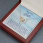 BFF (Blue) To My Beautiful Mom (Interlocking Hearts) Necklace