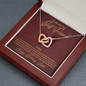 BFF (One True) To My Beautiful Mom (Interlocking Hearts) Necklace