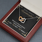 3 Pray To My Granddaughter 220212 To My Wife (Interlocking Hearts) Necklace