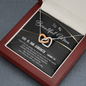 2022-03-14 - 3 - Beautiful Mom - Golden Line To My Wife (Interlocking Hearts) Necklace