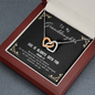 God Is always with you - Granddaughter To My Wife (Interlocking Hearts) Necklace