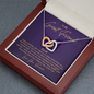 BFF (Great) To My Beautiful Mom (Interlocking Hearts) Necklace