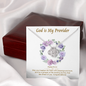 God is My Provider (Baptism W) To My Beautiful Mom (Knot Beauty) Necklace Template