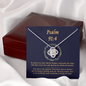 Psalm 91_4 (Blue) To My Beautiful Mom (Knot Beauty) Necklace Template