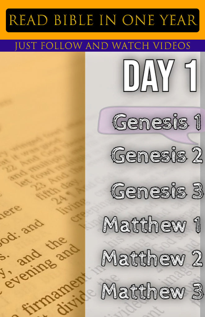 Bible In A Year | Bible Reading Plan For Beginners |  DAY 1