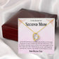Second Mom Necklace | From Step Daughter to Chosen Mom & Adopted Mom, Jewelry Present Meaningful to Stepmother Necklace and Unbiological Mom