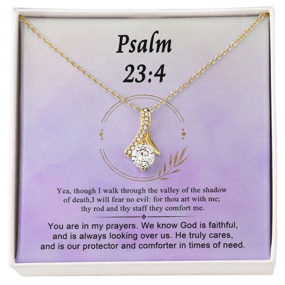 15 2022 Psalm 23:4 Necklace For Her | Motivational Gift | Recovery Necklace | Friendship Gift | Strong Woman Gift | Christian Necklaces For Women Beauty Necklace