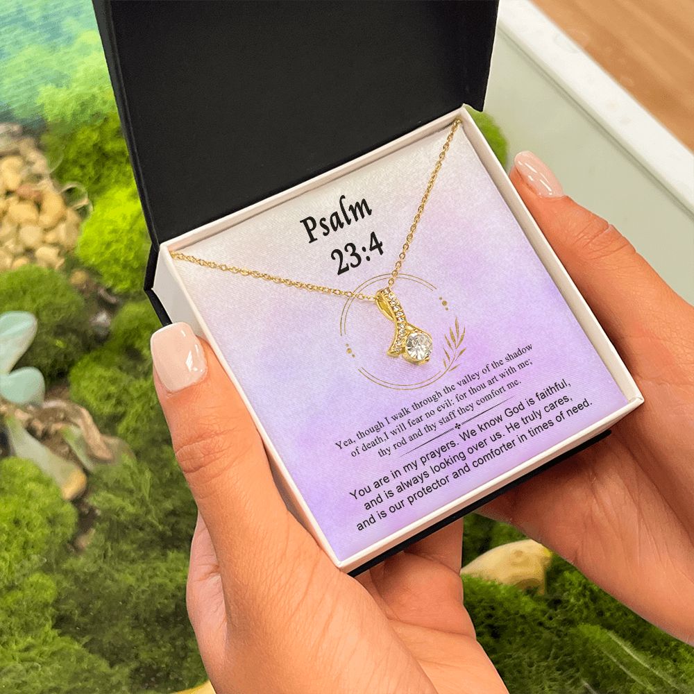 15 2022 Psalm 23:4 Necklace For Her | Motivational Gift | Recovery Necklace | Friendship Gift | Strong Woman Gift | Christian Necklaces For Women Beauty Necklace