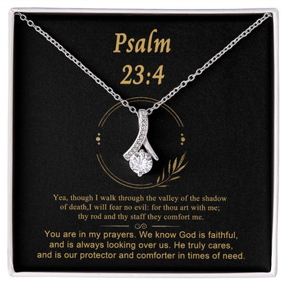 Psalm 23 Encouraging Her | Bible Verse Pendant | Christian Necklaces | Christian Jewelry For Women | Religious Gift For Her | Faith Necklace