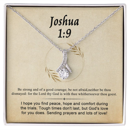 Joshua 1:9 Necklace For Her | Motivational Gift | Recovery Necklace | Friendship Gift | Strong Woman Gift | Be Strong Necklace | Warrior Gift