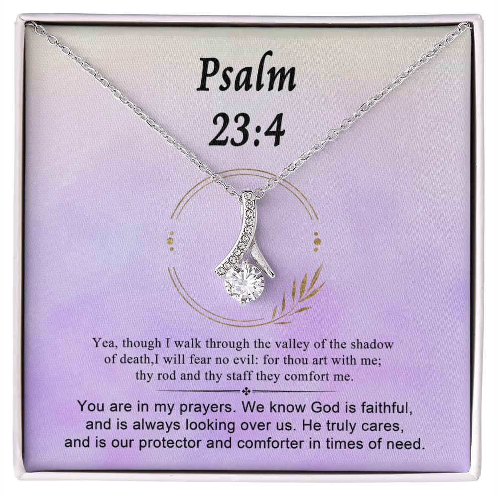 15 2022 Psalm 23:4 Necklace For Her | Motivational Gift | Recovery Necklace | Friendship Gift | Strong Woman Gift | Christian Necklaces For Women Beauty Necklace