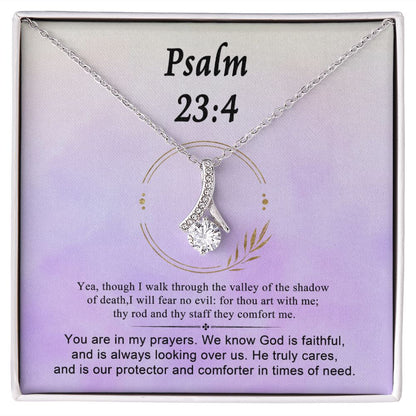 15 2022 Psalm 23:4 Necklace For Her | Motivational Gift | Recovery Necklace | Friendship Gift | Strong Woman Gift | Christian Necklaces For Women Beauty Necklace