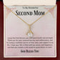 Second Mom Necklace | From Step Daughter to Chosen Mom & Adopted Mom, Jewelry Present Meaningful to Stepmother Necklace and Unbiological Mom