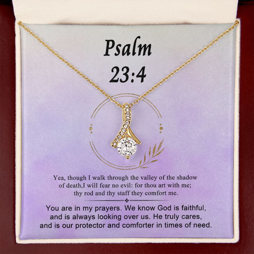 15 2022 Psalm 23:4 Necklace For Her | Motivational Gift | Recovery Necklace | Friendship Gift | Strong Woman Gift | Christian Necklaces For Women Beauty Necklace