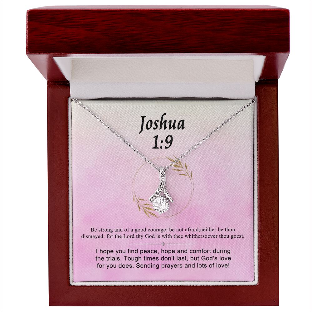 Joshua 1:9 Necklace For Her | Motivational Gift | Recovery Necklace | Friendship Gift | Strong Woman Gift | Be Strong Necklace | Warrior Gift