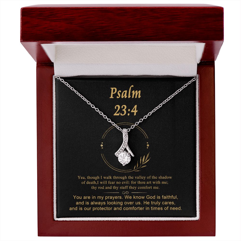 Psalm 23 Encouraging Her | Bible Verse Pendant | Christian Necklaces | Christian Jewelry For Women | Religious Gift For Her | Faith Necklace