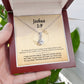 Joshua 1:9 Necklace For Her | Motivational Gift | Recovery Necklace | Friendship Gift | Strong Woman Gift | Be Strong Necklace | Warrior Gift