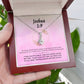 Joshua 1:9 Necklace For Her | Motivational Gift | Recovery Necklace | Friendship Gift | Strong Woman Gift | Be Strong Necklace | Warrior Gift